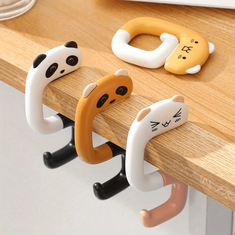 1pc Travel Portable Cute Handbag Hook, Securely Hangs On Any Desktop, Plastic Design with Stretchable Handle, Fashionable Style
