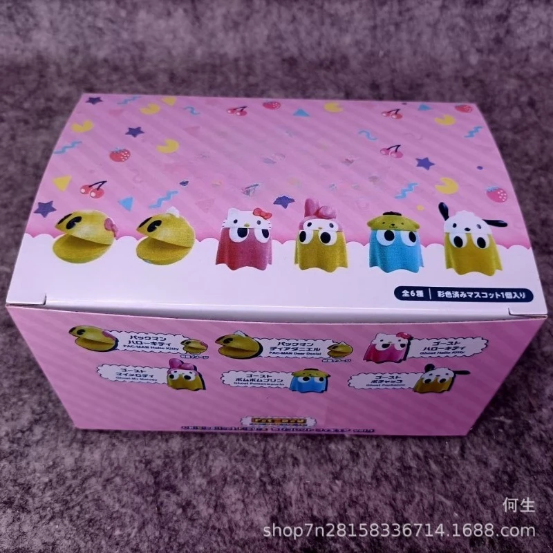 Sanrio PacMans Blind Box Toys Ghost Kitty My Melody Pochacco Anime Figure Doll Toys Collect Ornaments