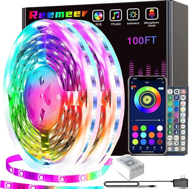 Smart LED Strip Lights 1m-20m Music Sync RGB 5V with App & Remote Control for Party Room Decoration Lighting lightify
