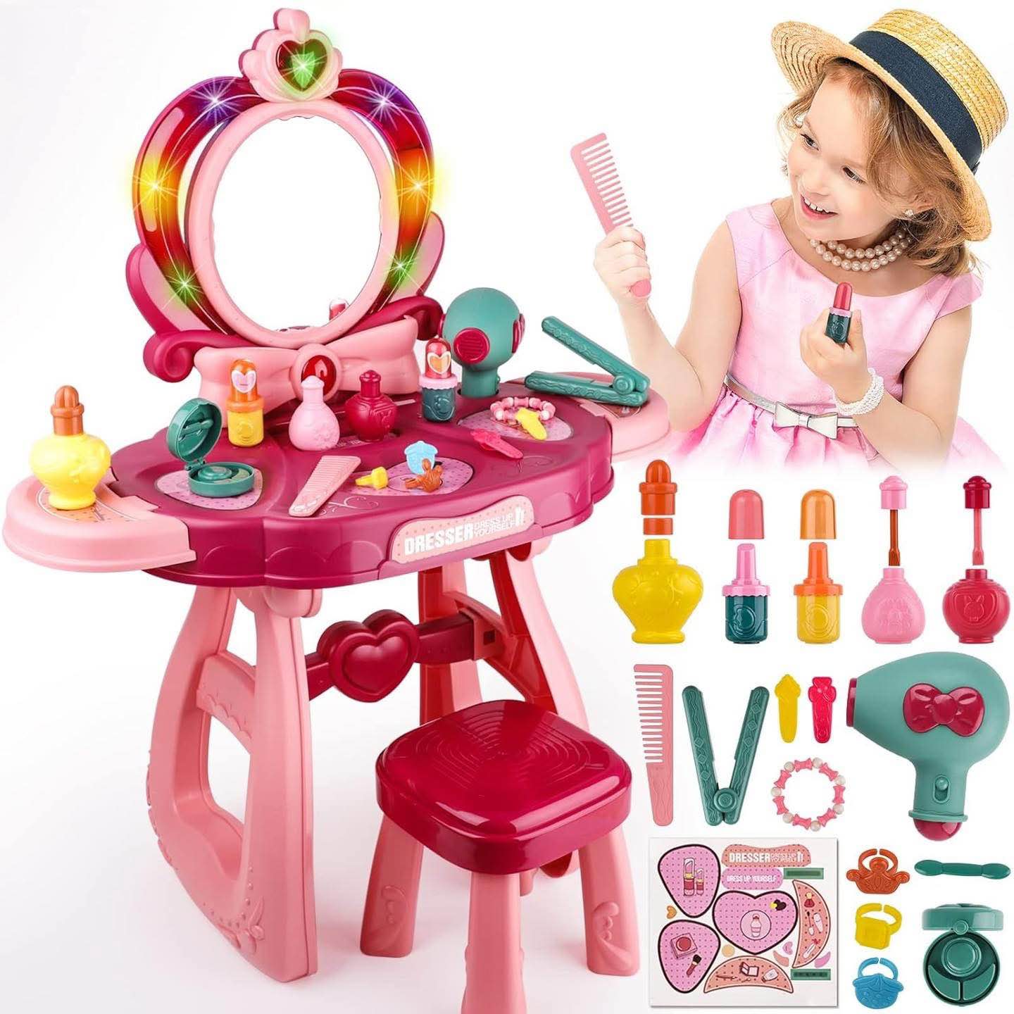 KidsSansar - Kids Beauty Fashion Girls Pretend Role Play Set Toy