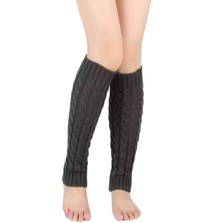 1 Pair Of Unisex Warm Woolen Winter Black Knit Warmer