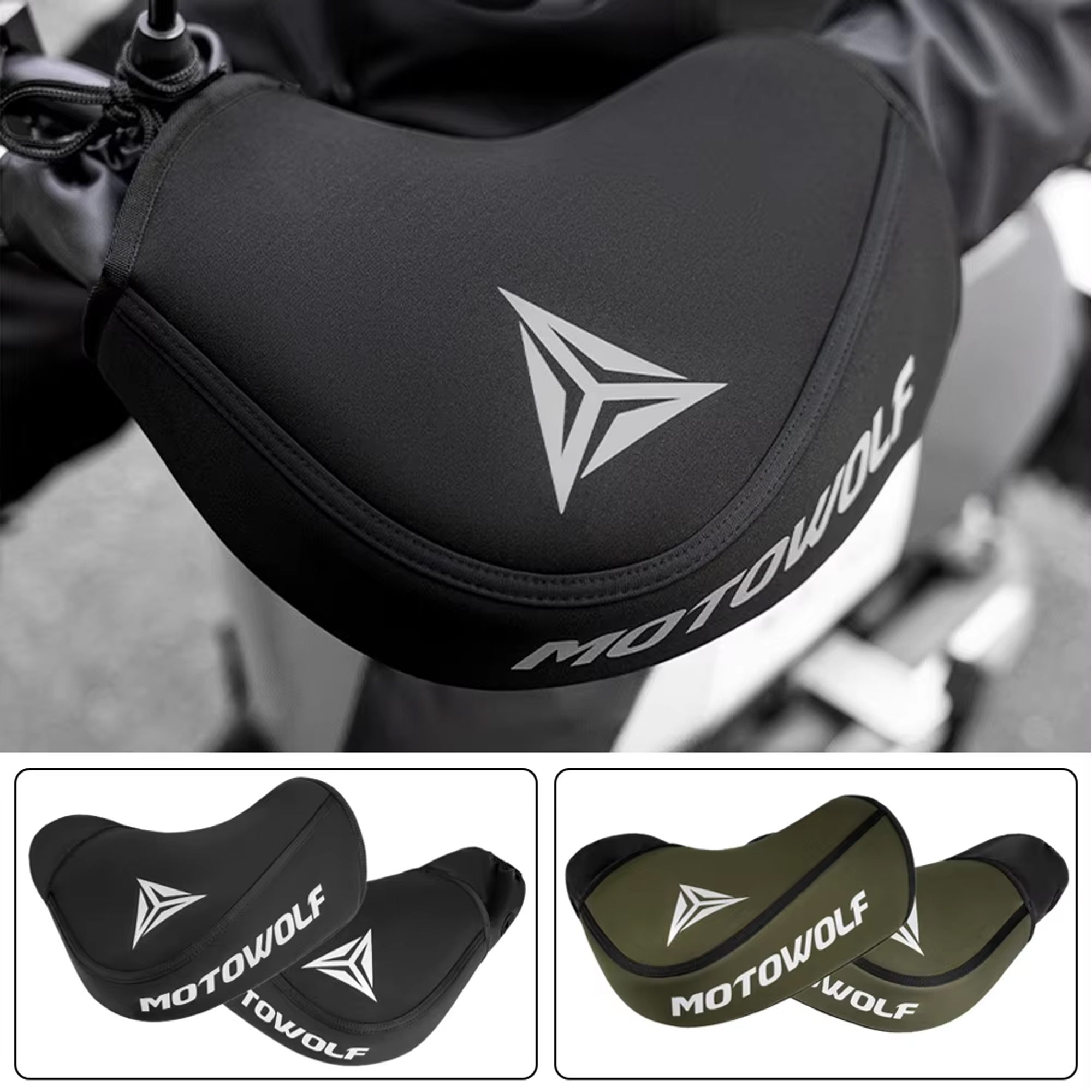 1 Pair Motorcycle Handlebar Muffs Winter Cycling Gloves Waterproof Handle Bar Mitts Snowmobile E-Bike Motorbike Thermal Gloves