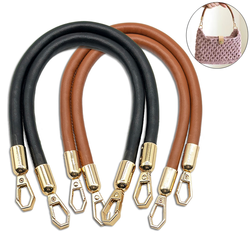30cm PU Leather Braided Shoulder Bag Strap Bag Short Handles DIY Replacement Purse Handle For Handbag Belt Accessories