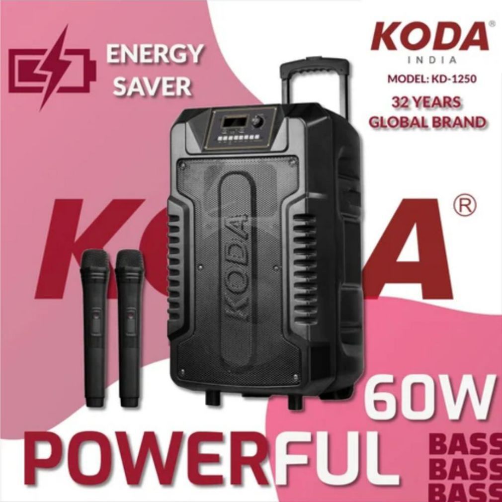 Koda KD-1250 12 Inch Karaoke Trolley Speaker