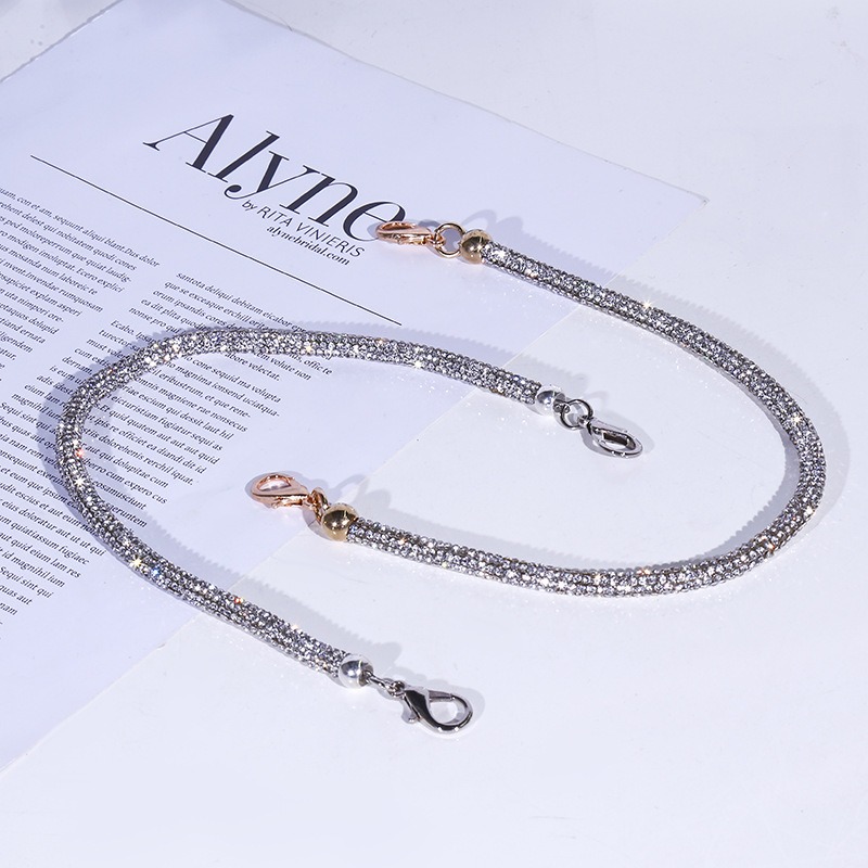 1PC Rhinestone Short Strap Replacement Belt Bag Handle For Handabg Casual Purse Straps Bag Accessories 2025 New