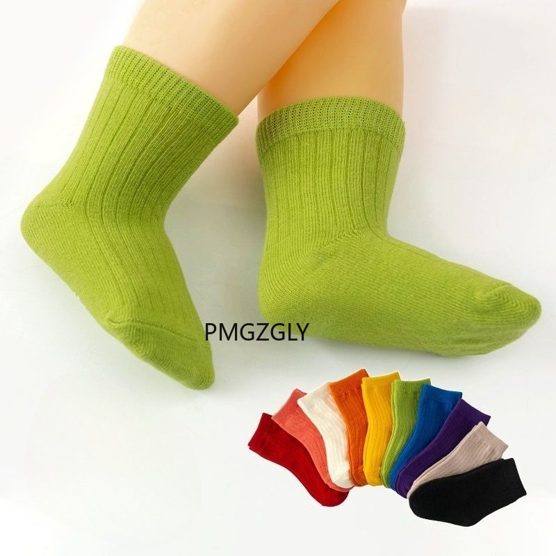 Baby Socks Soft Cotton Candy Color Kids Boy Girl Breathable Middle Tube Socks Toddler Infant Casual Elastic Socks