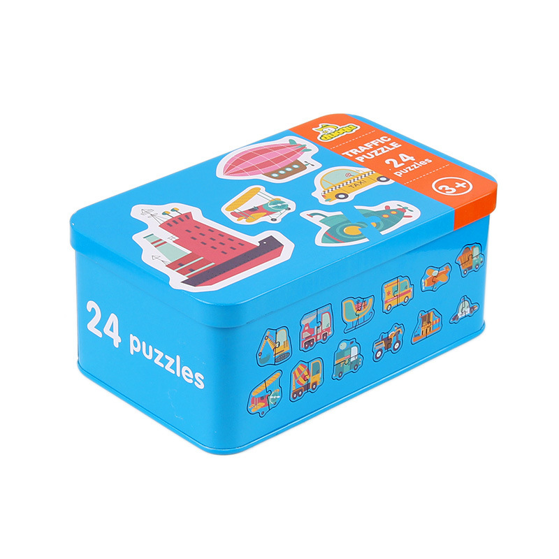 DIY Cartoon Animal Jigsaw Puzzle Word Animal Cognition Pairing Montessori Educational Toys For Children Kids