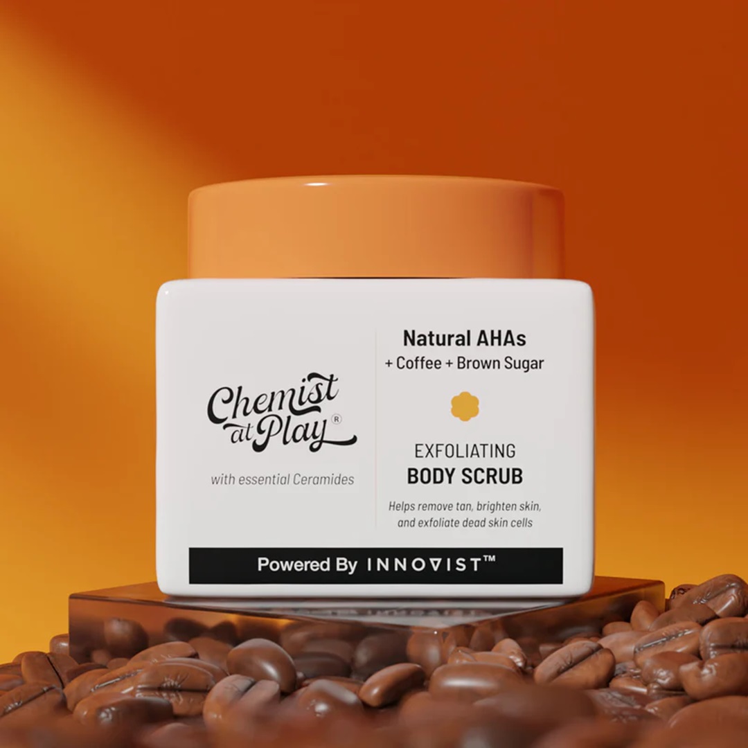 Chemist at Play Exfoliating Body Scrub - 75GM (Natural AHAs + Coffee + Brown Sugar + Ceramides) - image 1