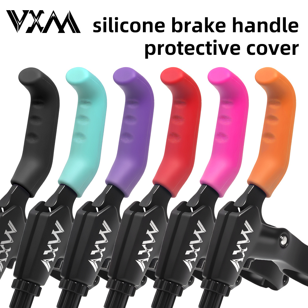 Bike Brake Lever Grip Purple Red Blue Green Pink Silicone Protector For Mtb Bmx Scooter Bike Levers Cover Bicycle Accessories