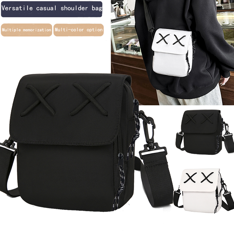 Trendy X-detail Crossbody Bag for Daily Outings Stylish Multi-color Compact Lightweight Versatile Casual Fashion Shoulder Bag