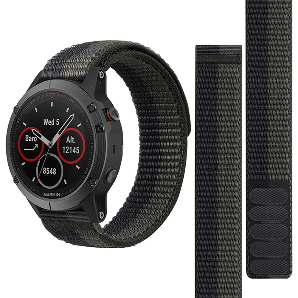QuickFit 20MM 22MM 26MM Woven Nylon Band For Fenix 8 47MM 51MM 7 7X 6 6X 5 5X Plus Quatix 8 Forerunner 965 970 Wristband