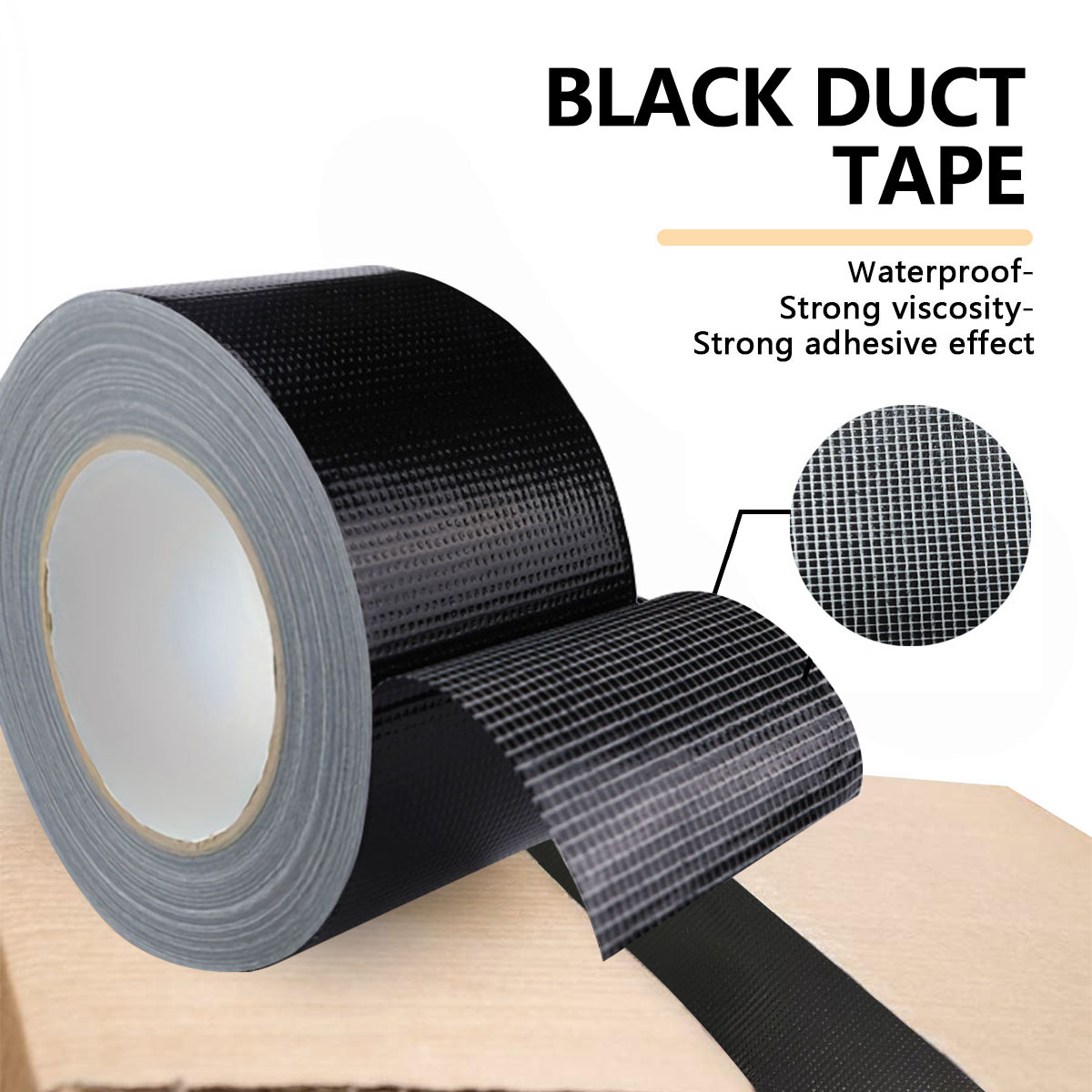 Super Strong Pipe Tape - Waterproof Carpet and Floor Tape, Hand Tearable, All Weather Tape for Indoor/Outdoor Use Suitable