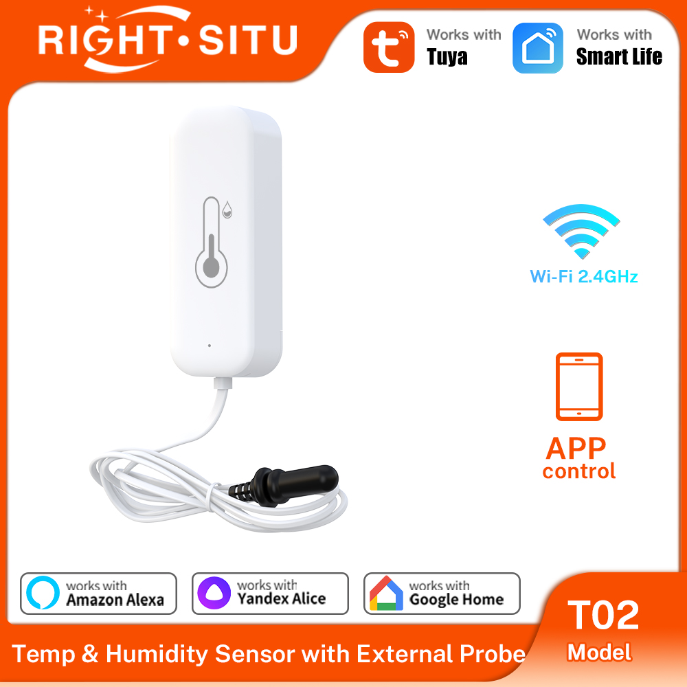 IP65 Zigbee or WiFi Temperature Humidity Sensor Waterproof Outdoor Hygrometer Thermometer Work With Tuya Alexa