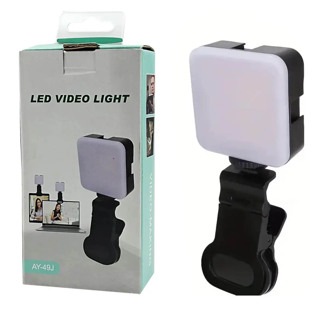 Portable Fill Light 3 Modes LED Clip-on Selfie Light, 120 Lamp Beads, Video Conference Fill Light, 360 Degree Rotatable Foldable Portable Photo Light for Phone/Laptop