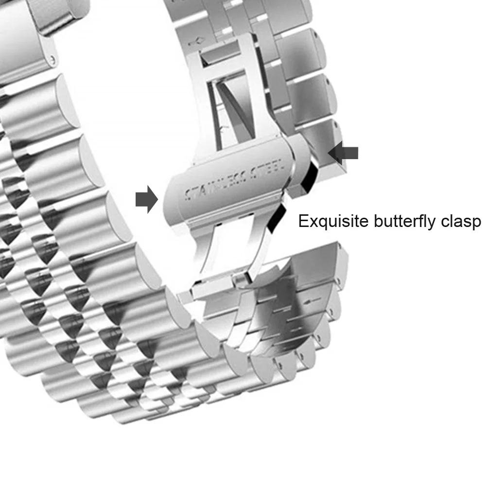 20mm 22mm Stainless Steel Strap for Watch 6 Classic 6 5 4 Gear S3 5Pro Metal Band Correas for GT4 Bracelet