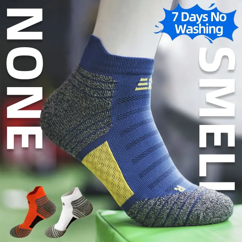 Nano Copper Fiber Deodorant Antibacterial Men Socks Running Climbing Summer 2025 MTB Cycling Bicycle Basketball Sports Sock