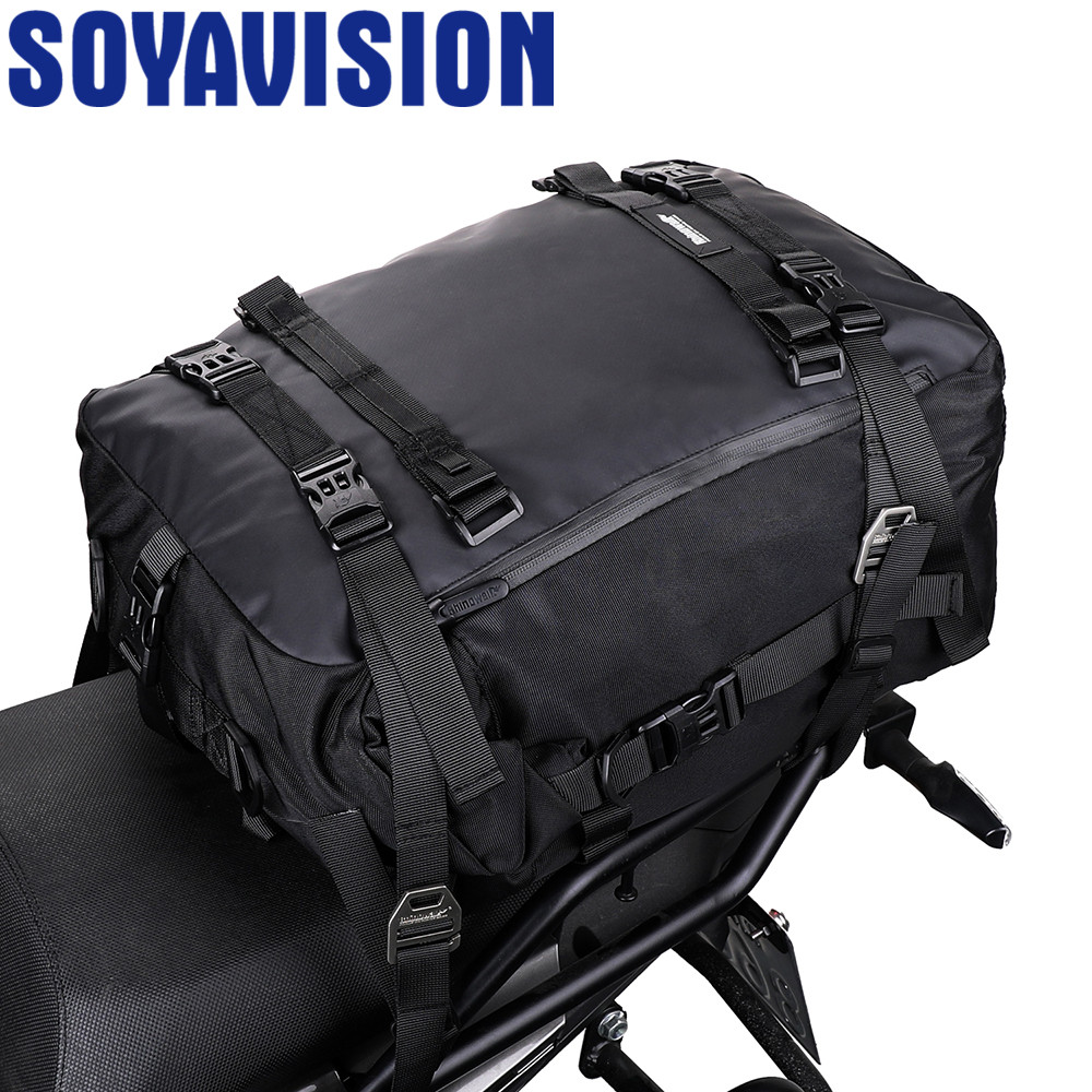 Rhinowalk Motorcycle Rear Seat Bag 10L/20L/30L Waterproof Motocross Luggage Pack Multi-Function Tail Bag with Raincover
