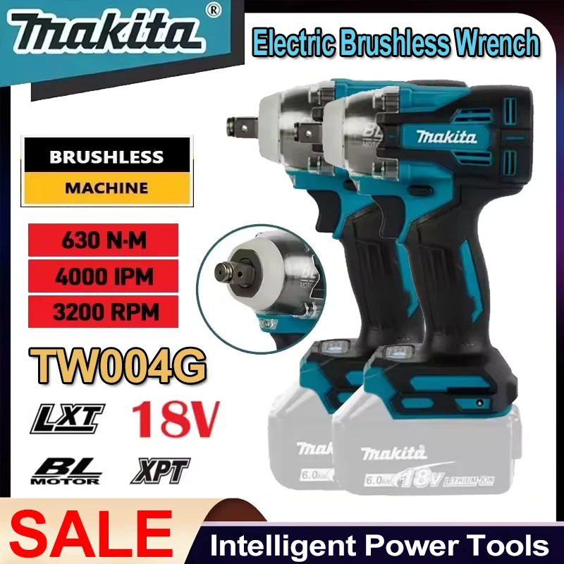 Makita TW004G 630N.m Brushless Screwdriver Machine Cordless Electric Screwdriver Rechargable Drill Driver For Makita 18V Battery