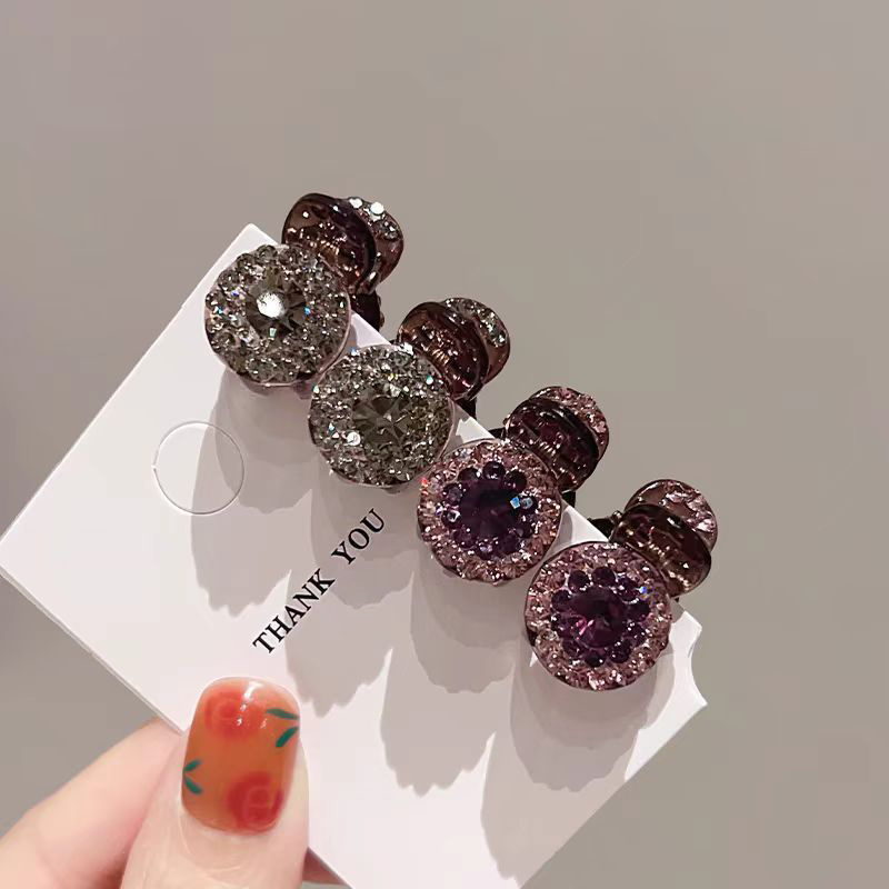 2/4Pcs Sweet Cute Elegant Hairpin Side Clips Women Girls Hair Jewelry Accessories Mini Hair Claw Clips Glossy Shark Clip