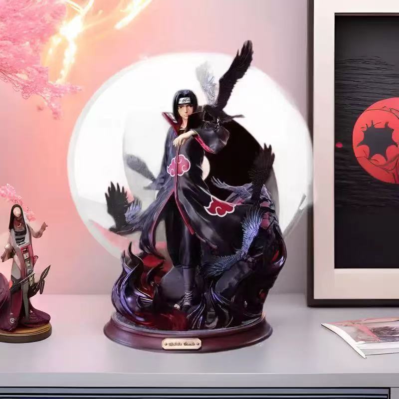 Naruto Anime Figure Uchiha Itachi Pvc Action Figure Toy Naruto Shippuden Uchiha Itachi And Crow Collection Model Toy 25cm