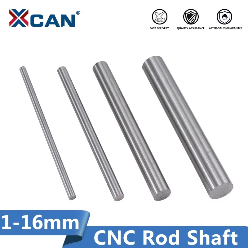 XCAN 1pc Stainless Steel Rod 1/2/3/4/5/6/8/10/12/14/16mm Linear Shaft Metric Round Rod Lathe Bar for DIY Craft Tool Length 100mm