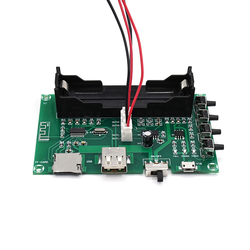 XH-A150 Mini Dual Channel PAM8403 Bluetooth Digital Power Amplifier Board 5W*2 Lithium Battery Singing Machine TF-Card DC 5V