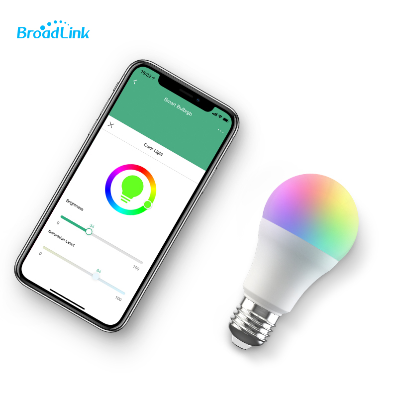 Broadlink LB27 R1 Smart WiFi Light Bulb E27 220V 10W RGB LED Bulb Lamp For Smart Home Compatible with Alexa