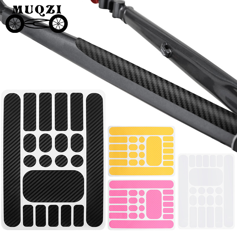 MUQZI 3pcs Chainstay Protector Kit Bicycle Frame Protective Stickers Chain Guards Tape Chain Stay Pad For MTB BMX Road Bike