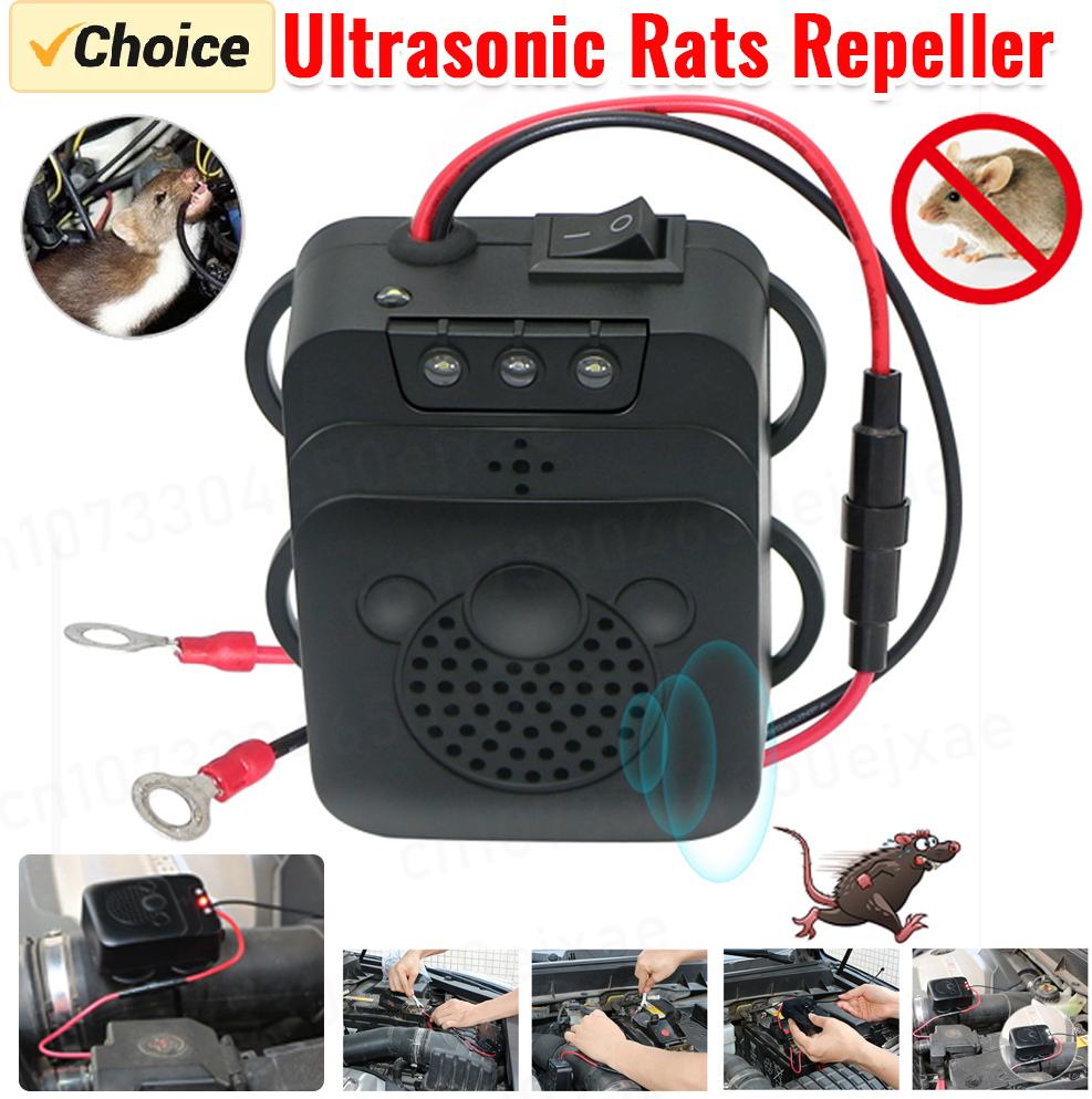 Ultrasonic Mouse Repellent 12V Rat Repellent Mouse Non-Tic Repeller For Car Keep Rodent Marten Away for Garden Accessories