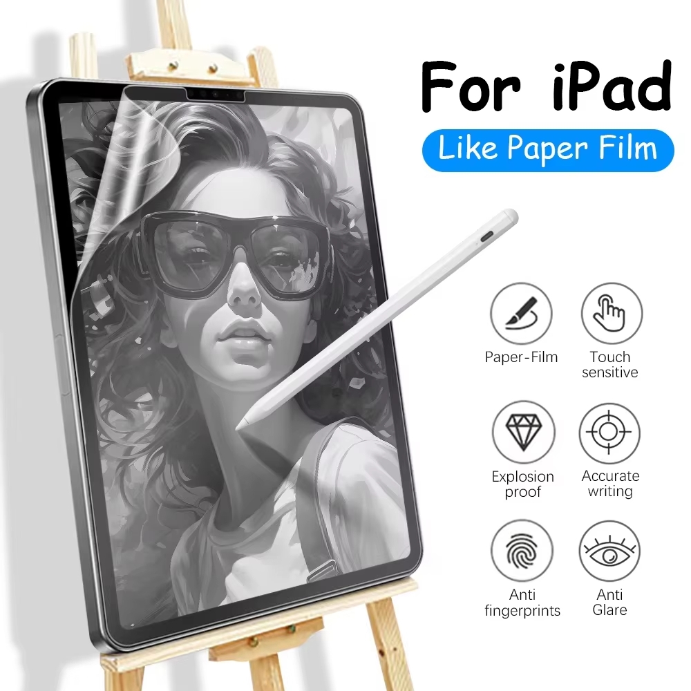 2Pcs Matte PET Paper Drawing Film For iPad 7th 8th 9th M5 M4 Air M3 M2 11inch Note-Taking Screen Protector Pro 5/4/3 Mini 6