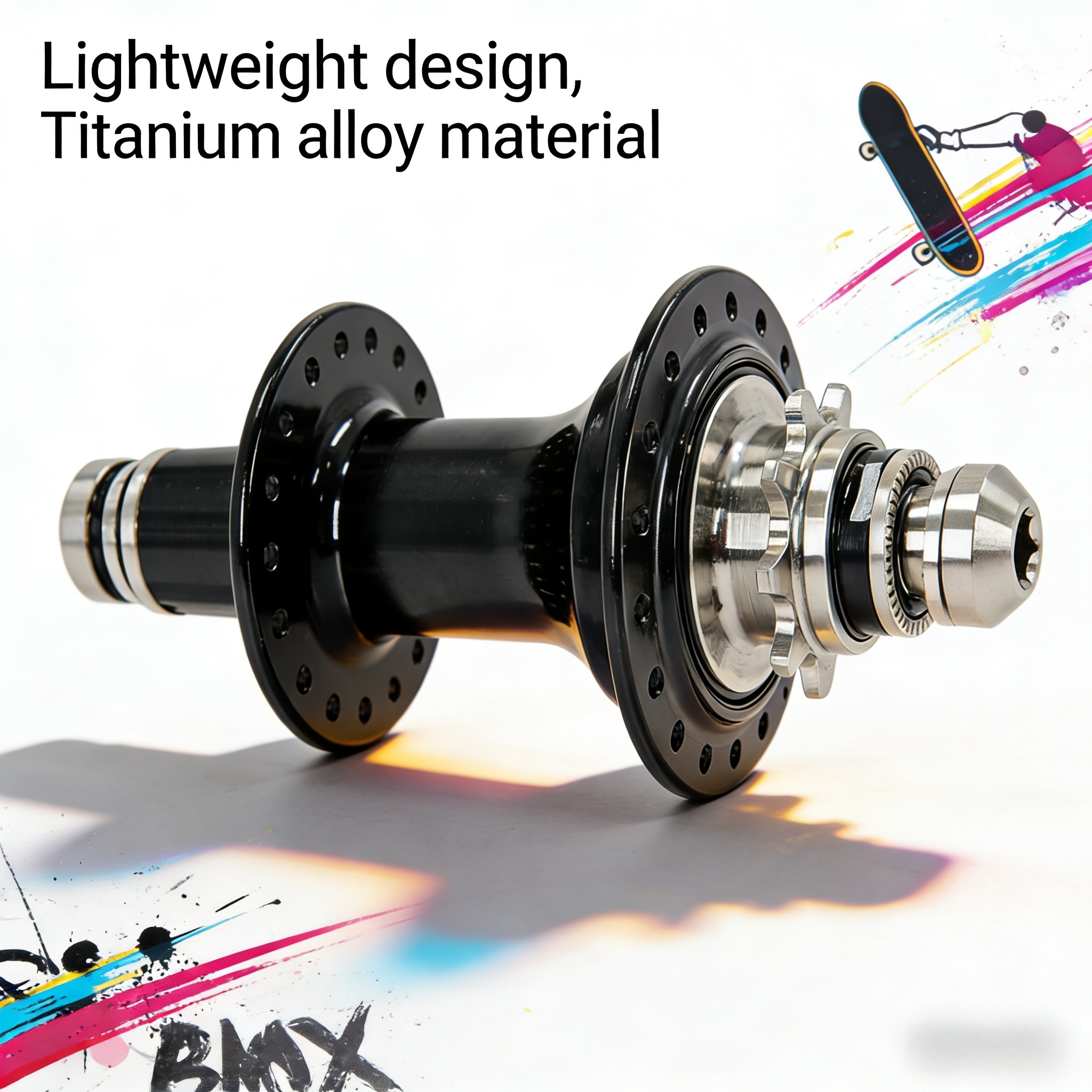 BMX Bike Hub 36H Right Driver Bicycle Hubs Rear bmx hubs bmx Titanium alloy axle hub Ultralight mini bike hub 9t 120 click sound
