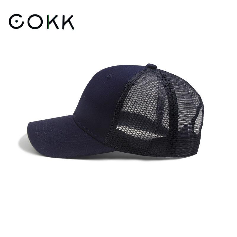 COKK Baseball Cap Men Hat Women Summer Outdoor Sun Hat Breathable Mesh Cap Solid Color Snapback Casquette Bone Male