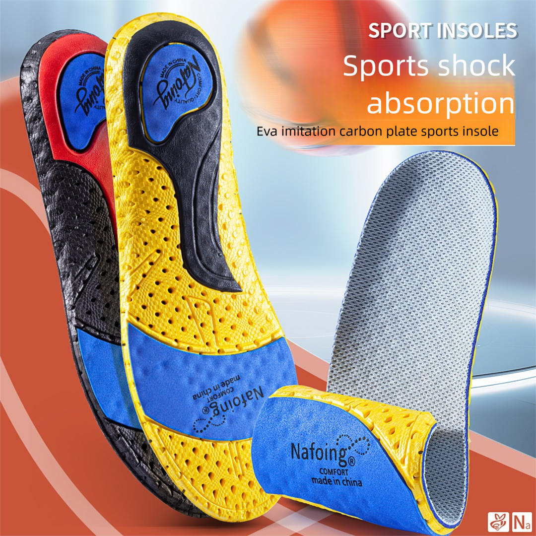 Orthopedic Sports Elasticity Insoles For Shoes Sole Unisex Technology Shock Absorption Breathable Running Insoles