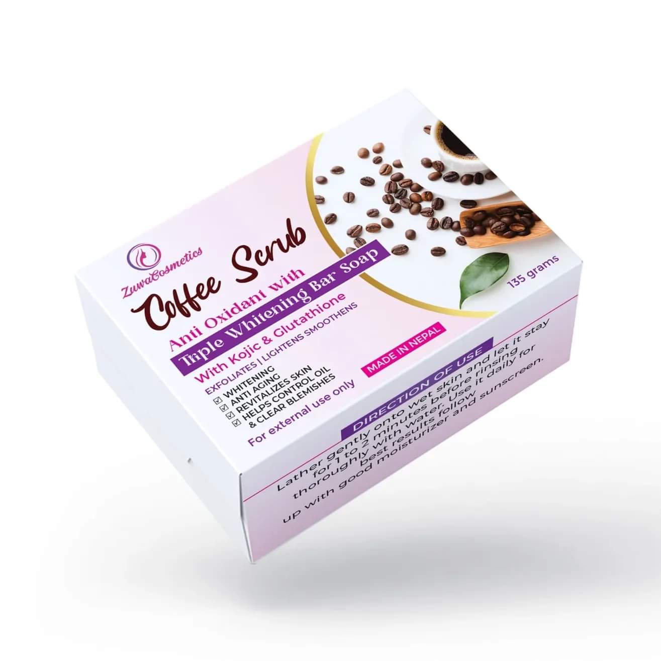 Premium Kojic Acid Soap,Dark Spot Remover Exfoliates, Smoothens, Lightens - 135 gm