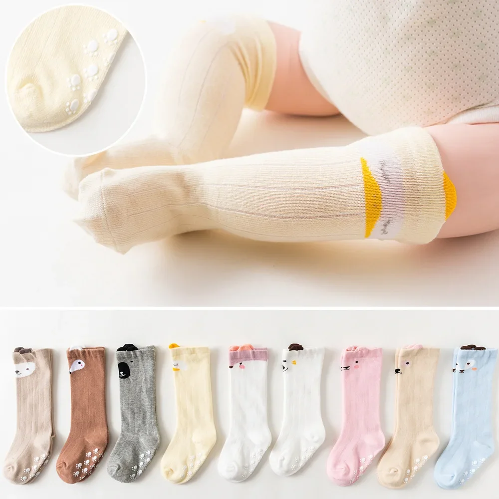Baby Overknee Sock High Boy Girl New Born Toddler Cotton Long Socks Anti Slip Cute Cartoon Animal Non-Slip for 0-36M