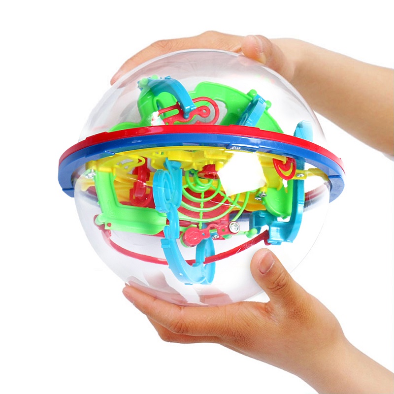 3D Maze Ball Mini Magic Puzzle Intelligence & Idea Perplexus Maze Game Labyrinth Display Stand for Kids and Adults
