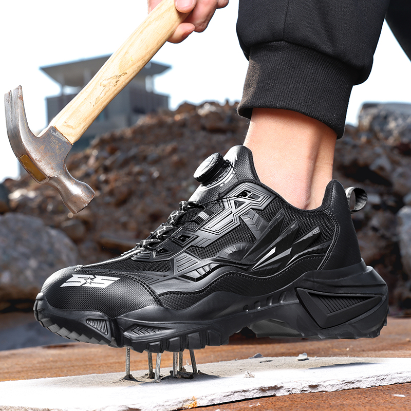 Men's Tactical Boots Boots Men Side Zipper Boots Men Anti-Slip Ankle Boots Work Safety Shoes Hiking Shoe