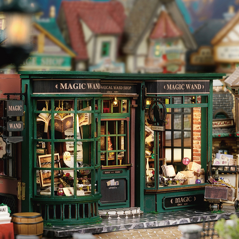 Magical Doll House Miniature Doll DIY Assembly Building Model Kit Production of Small Room Toys, Home Bedroom Decoration with
