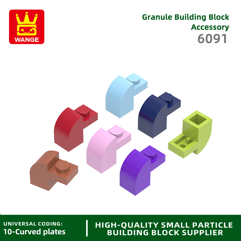 Wange 163Pcs/Lot 6091 1x2x1 Curved Building Blocks Moc Colorful Parts Compatible with Brick DIY Children Toys Assembly Box