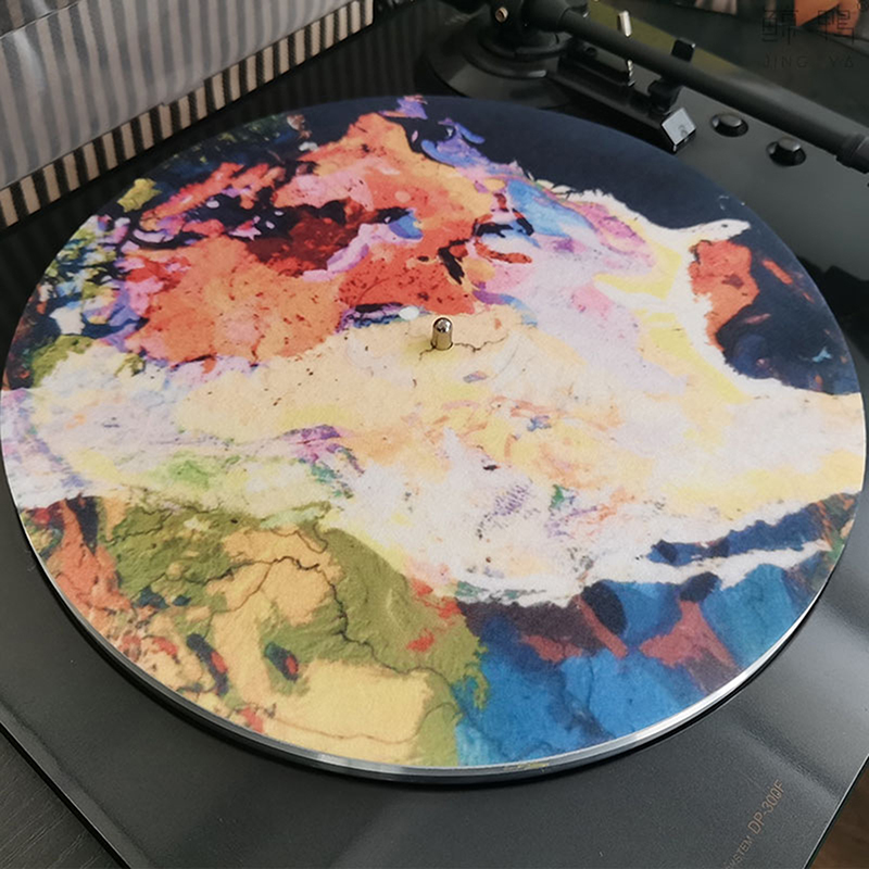 Audiophile Turntable Accessory, 1PC DIY Thick Felt Slip Mat, LP Vinyl Record Audio Platter Mat Replacement.