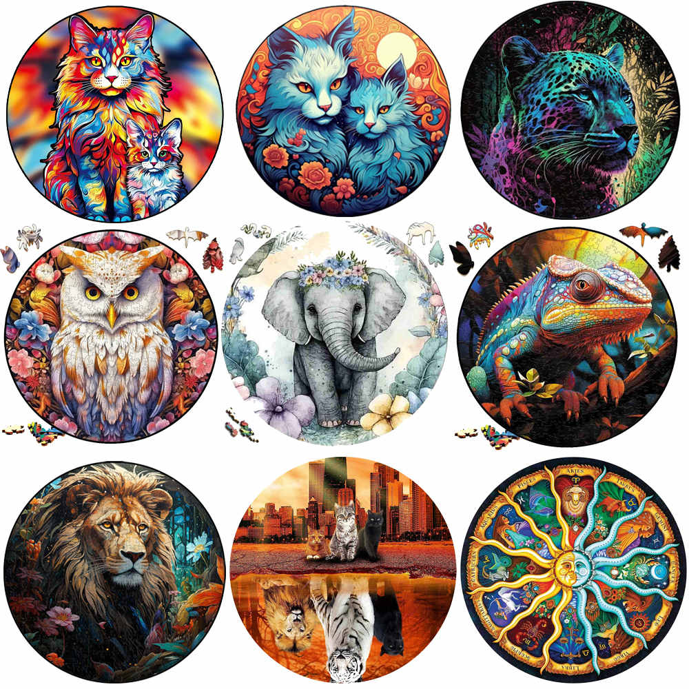 peacock Wooden Puzzle Jigsaw Brain Trainer For Kids Adults Family Interactive Game Hell Difficulty DIY Crafts Wood Toys