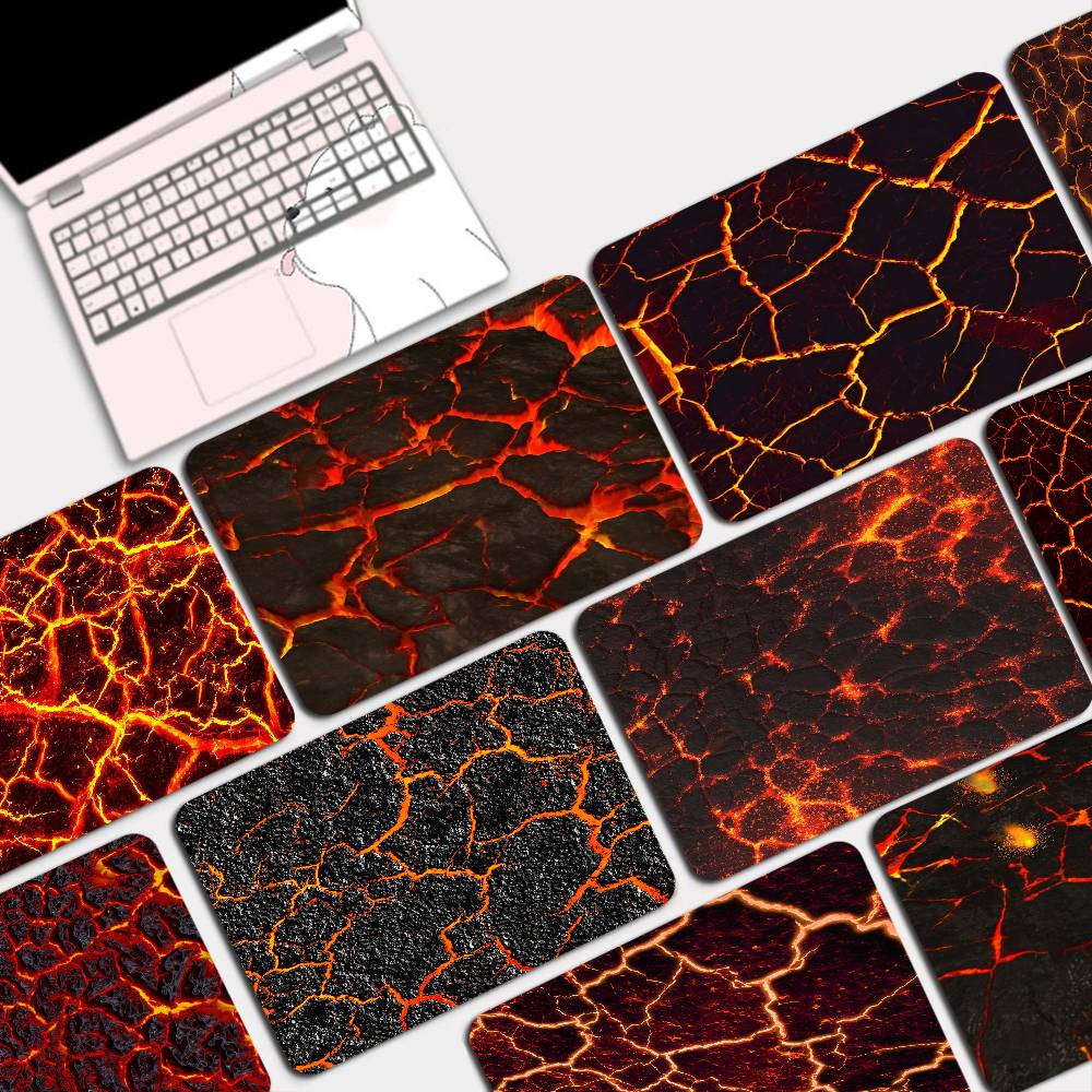 Volcanic Magma Small Desktop Desk Mat Kawaii Gaming Accessories Students Writing Pad For PC Mouse Carpet