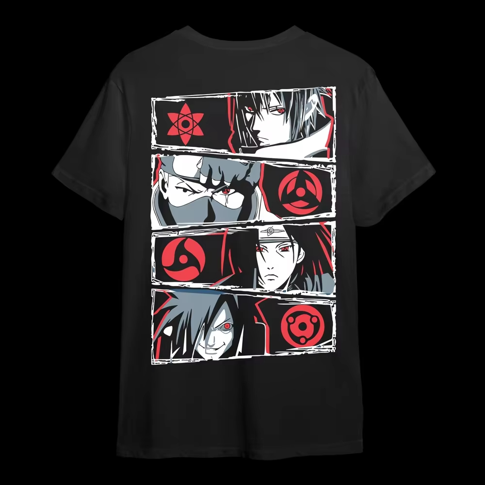 2026 new Latest summer "Naruto" character ink-wash style casual short-sleeved T-shirt for anime merchandise