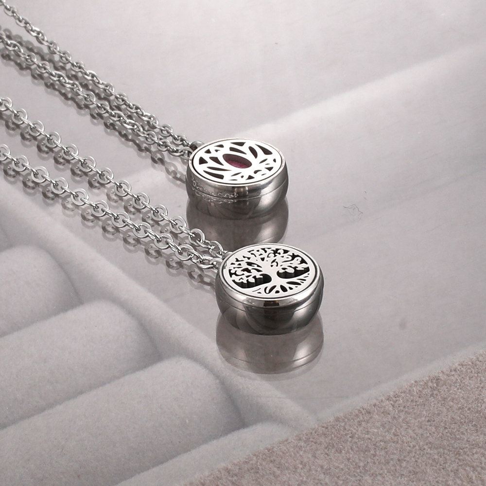 2025 New Aromatherapy Jewelry Necklaces Essential Oil Diffuser Necklace Stainless Steel Open Locket Aroma Scent Perfume Necklace pen gpt
