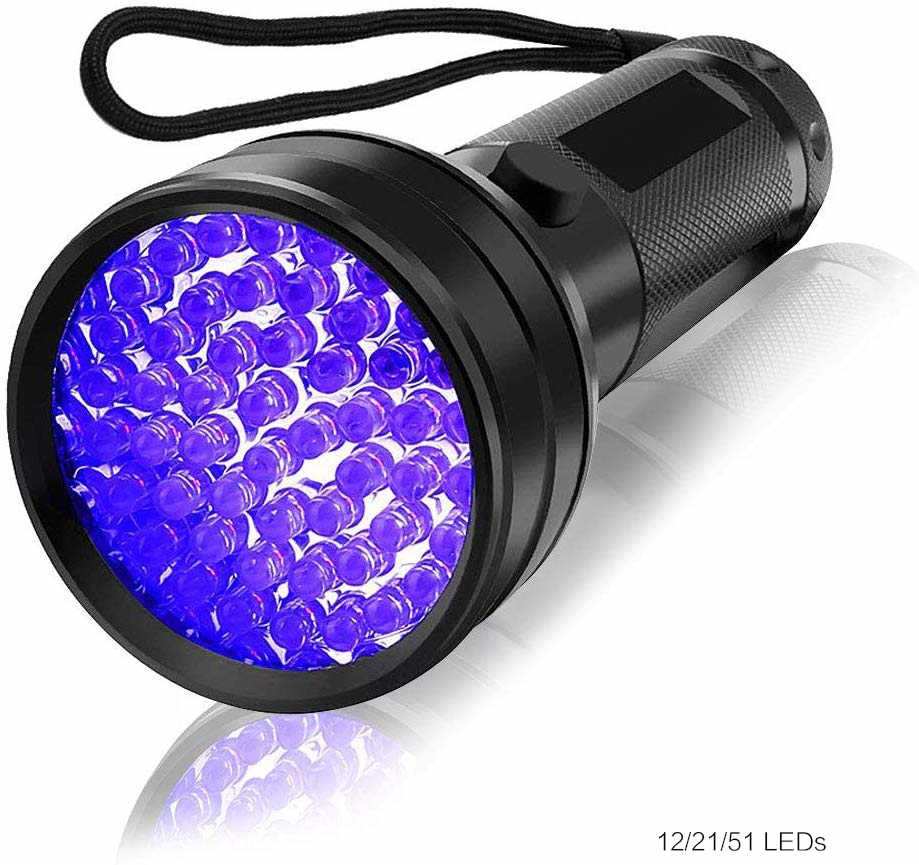 High Quality Black Light UV Light 51LED 21LED 12LED UV Light 395nm LED UV Flashlight Light Lamp Safety UV Detection
