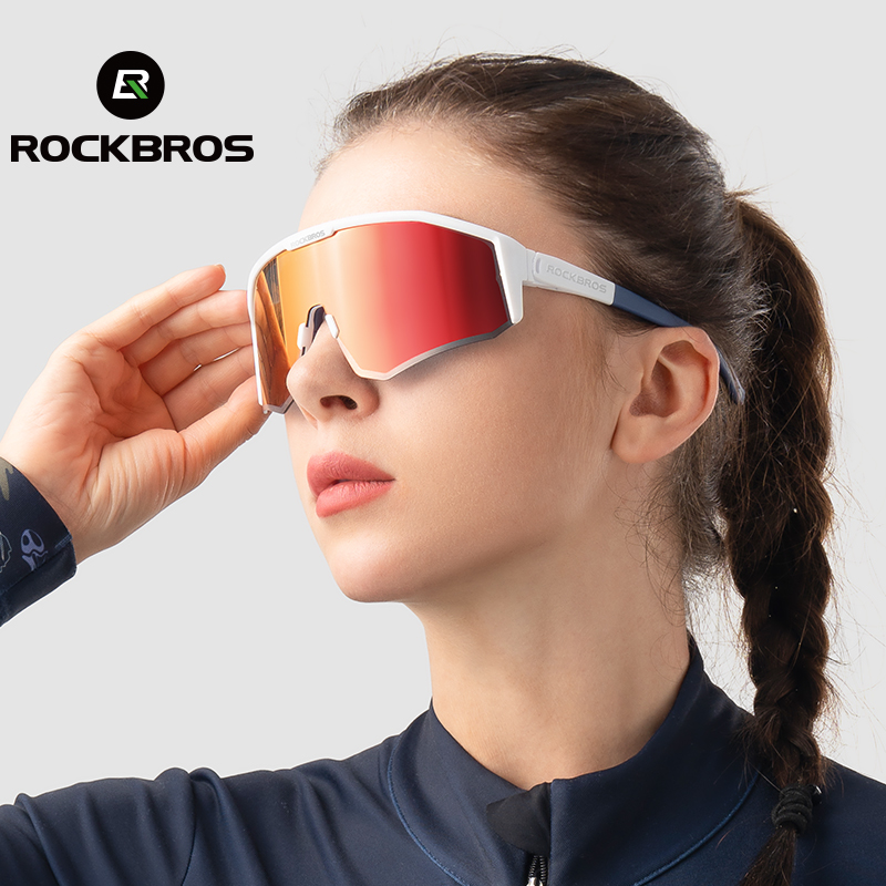 ROCKBROS Polarized Sports Men Sunglasses Road Cycling Glasses Mountain Bike Bicycle Riding Protection Goggles Eyewear 5 Lens