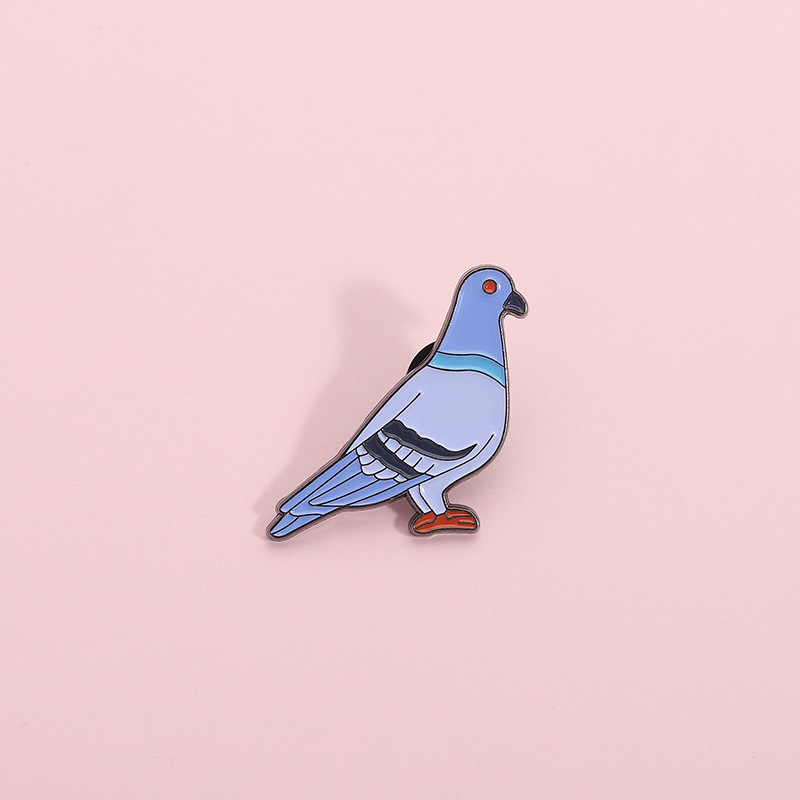 Cartoon Animal Series Metal Enamel Pin Cute dove of peace Drip Oil Brooch Badge on Backpack Clothing Accessories Fashion Jewelry