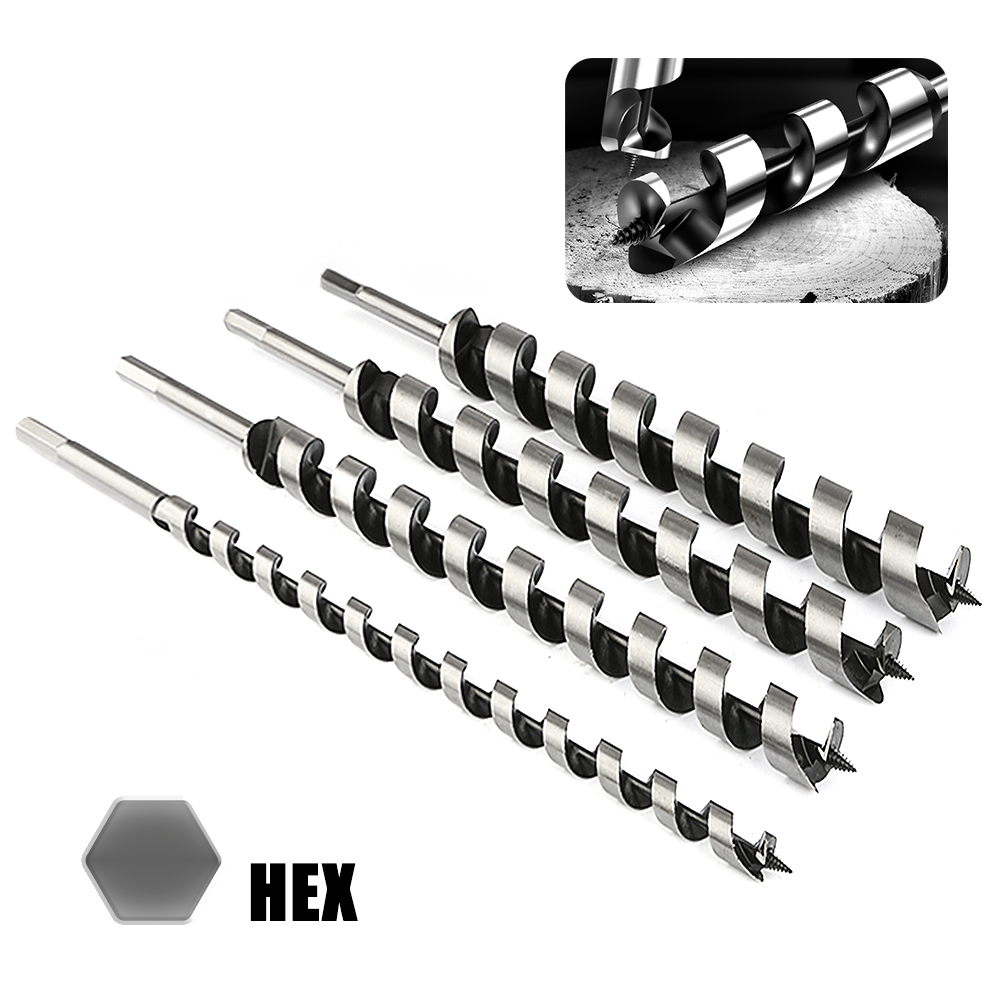 1PC Woodworking Roller Drill 230mm 350mm Long Hexagonal Handle Fried Dough Twists Wood Tapper Wood Door Lock Reaming Tool
