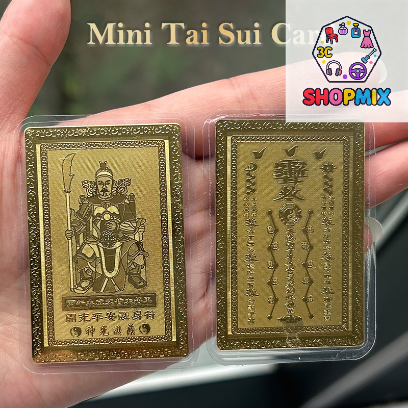 2026 Mini Tai Sui Card Horse Year Feng Shui Blessing Card Amulet Safety Health Wealth Portable Statue Protective Gift Home Decor
