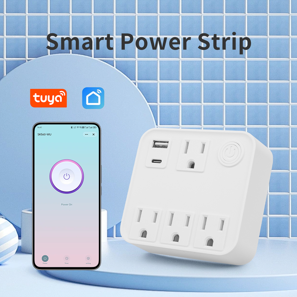 Tuya WiFi Smart Power Strip Energy-saving Metering High Capacity Multi-strip Smart Home Remote Control Support Alexa